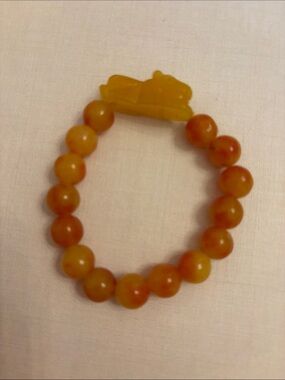 Good luck bracelet Amber-Tone Beaded Bracelet - Yellow